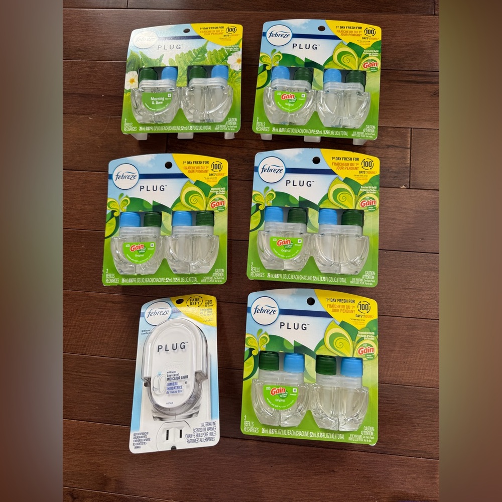 2-refills Febreze Plug Scented Oil Refills in the Gain Original scent x5 packs